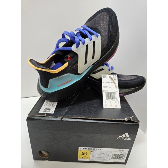 ADIDAS ULTRABOOST 21 Junior RUNNING SNEAKERS GX2561 SIZE 5.5 Multicolor - Picture 4 of 11